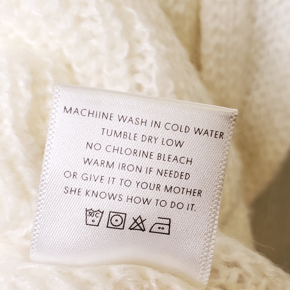 Project Naadam Bell Sleeve Off White Knit Sweater - Picture 5 of 7